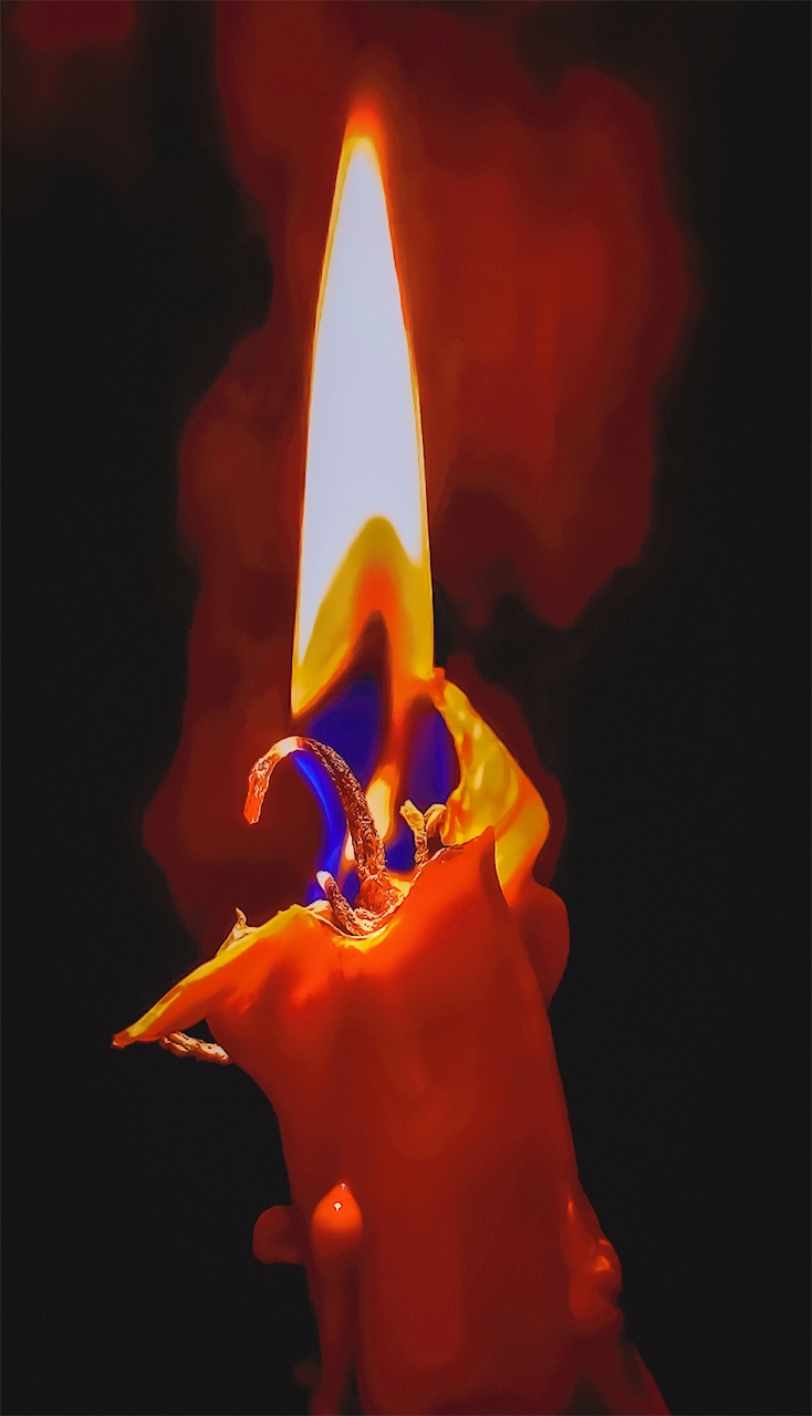 Azul en el corazón del fuego