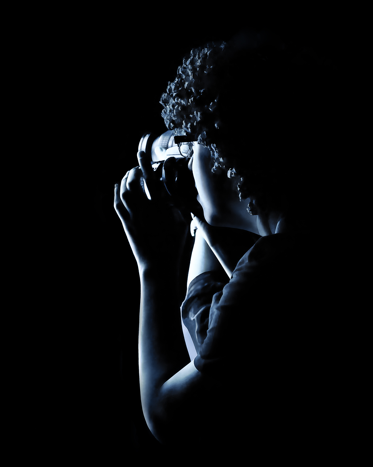 El perfil de un joven fotógrafo