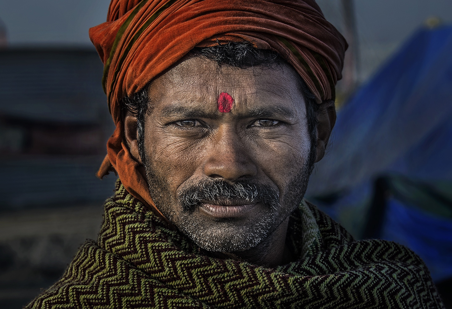 Indian man at a Kumbh Mela Festival