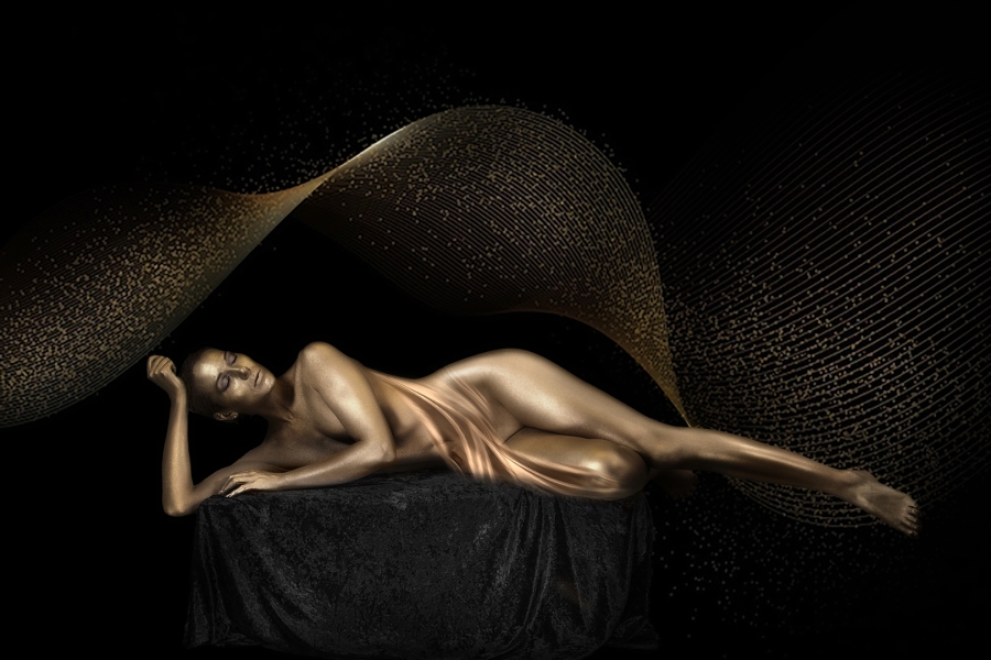 Golden woman