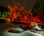 Hockey on fire