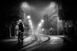 Ciclista en movimiento