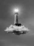 Faro en las nubes